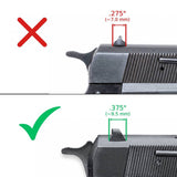 Browning Hi-Power [Vigilante Mark III Practical HP40] állítható irányzékok | fiber optic [első & hátsó] - Ubitzu