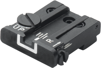 Glock [G17 G19 G26 & other] állítható hátsó irányzék | fehér vonalak - Ubitzu