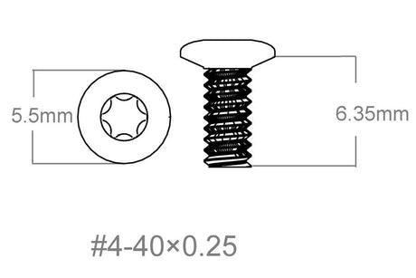 Csavarkészlet 3db | 4-40x0.250’’ [T10] - Ubitzu