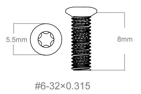 Csavarkészlet 3 db | 6-32x0.315’’ [T10] - Ubitzu