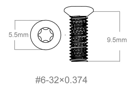 Csavarkészlet 3 db | 6-32x0.374’’ [T10] - Ubitzu