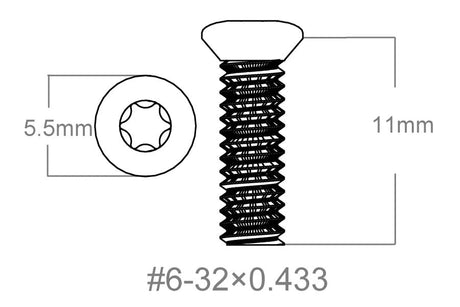 Csavarkészlet 3 db | 6-32x0.433’’ [T10] - Ubitzu
