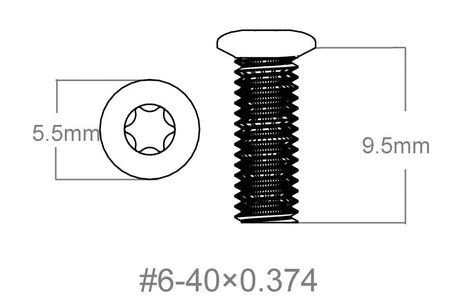 Csavarkészlet 3 db | 6-40x0.374’’ [T10] - Ubitzu