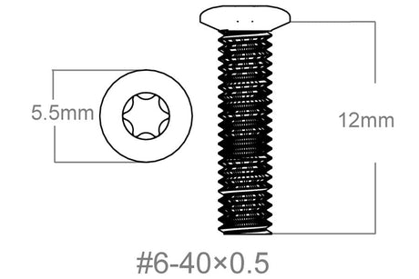 Csavarkészlet 3 db | 6-40x0.5’’ [T10] - Ubitzu