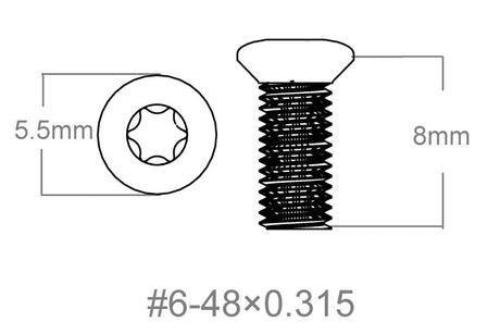 Csavarkészlet 3db | 6-48x0.315’’ [T10] - Ubitzu