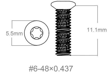 Csavarkészlet 3 db | 6-48x0.437’’ [T10] - Ubitzu