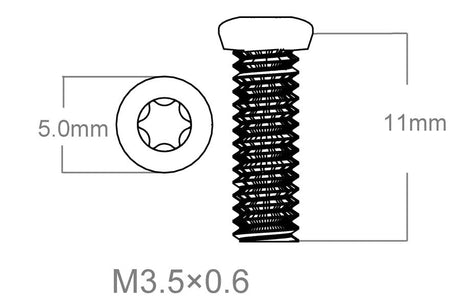Csavarkészlet 3db | M3.5x0.6 [T10] - Ubitzu