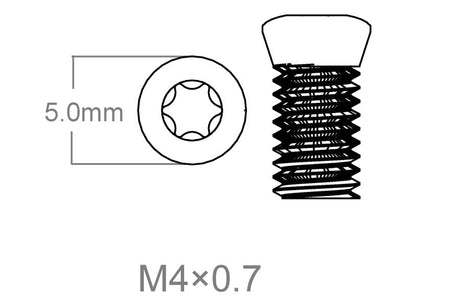 Csavarkészlet 3 db | M4x0.7 [T10] 8 mm - Ubitzu