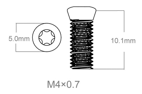 Csavarkészlet 3db | M4x0.7 [T10] - Ubitzu